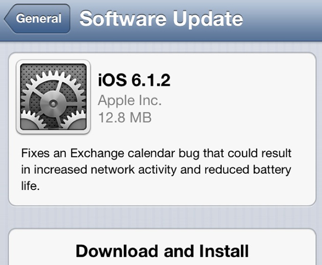 iOS 6.1.2 Update