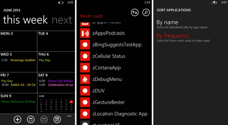 Screenshot Windows Phone 8