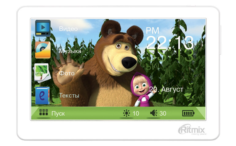 Детский медиаплеер Ritmix RP-450M HD «Маша и Медведь» скоро в продаже