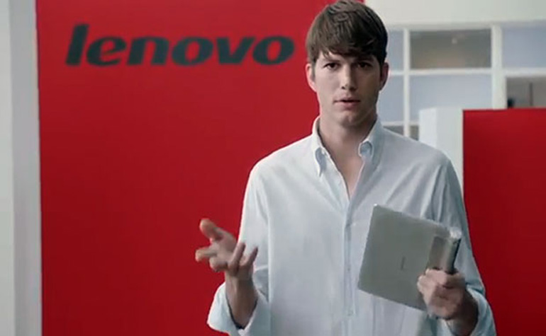 Эштон Катчер  работает на Lenovo