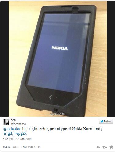 Утечка еще одного изображения Nokia Normandy