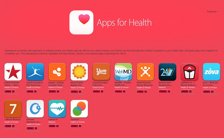В App Store появился раздел приложений для здоровья
