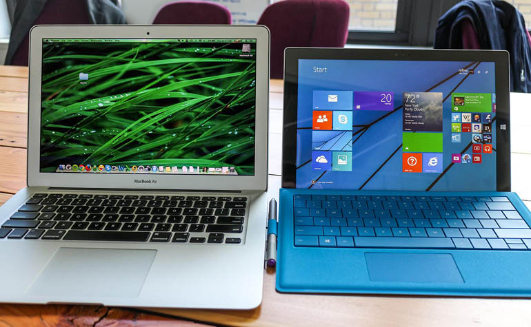 Microsoft Surface Pro 3 и MacBook Air