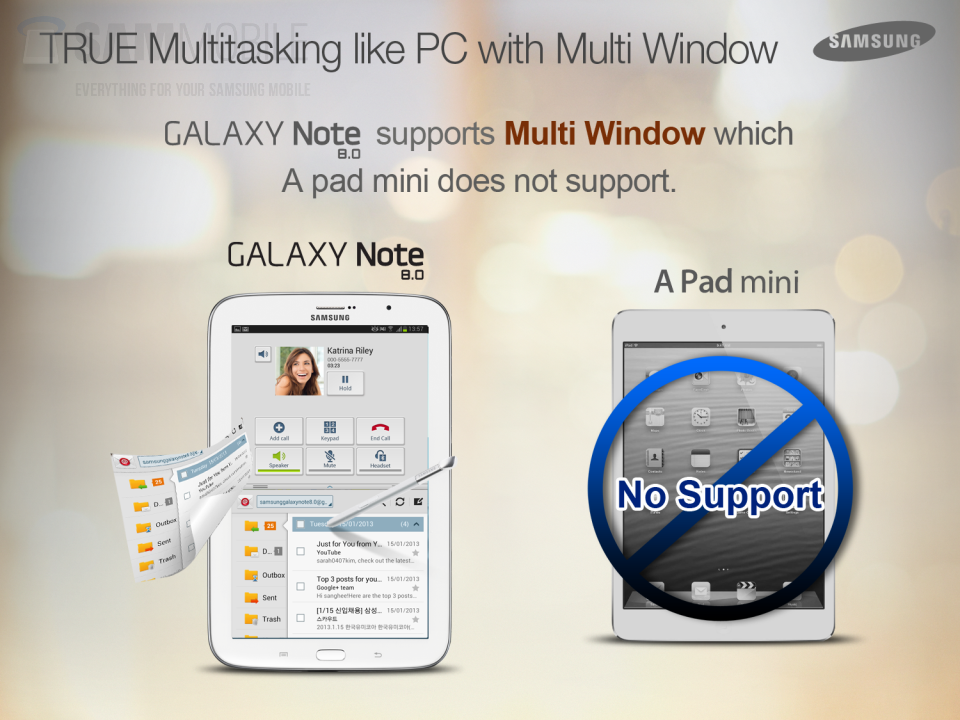 Galaxy Note 8.0 vs iPad mini