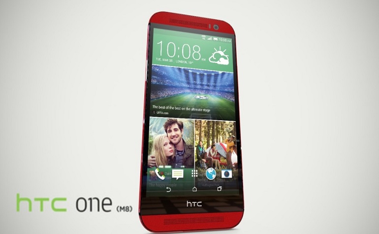 HTC One M8 выходит в красном цвете