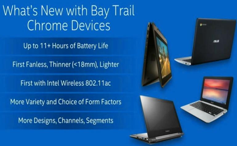 Выходит серия Chromebook на процессоре Bay Trail