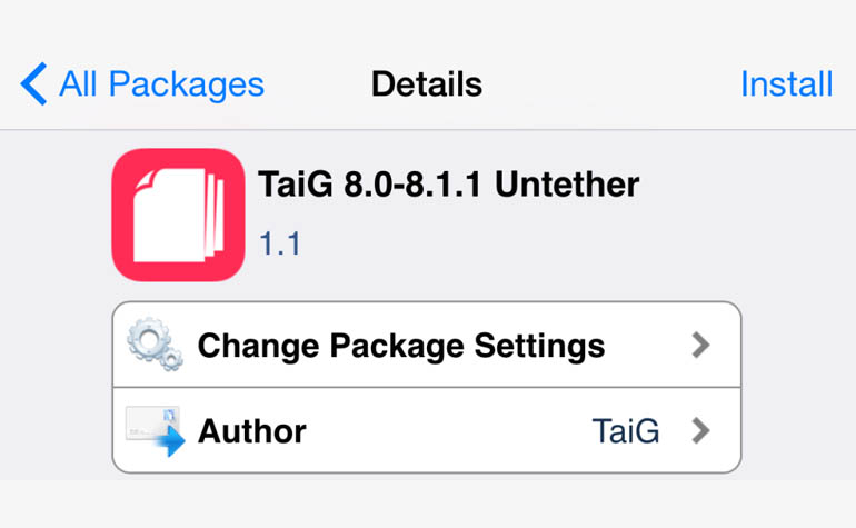 утилита TaiGJBreak для непривязанного джейлбрейка iOS 8