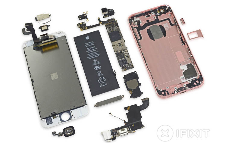 Оценка ремонтопригодности iPhone 6s от команды iFixit
