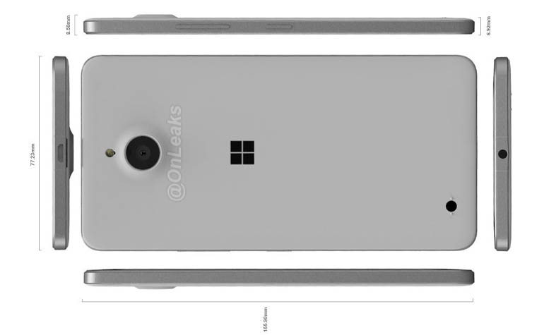 рендер Microsoft Lumia 850
