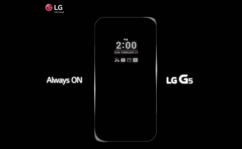 LG G5 с постоянно включенным экраном