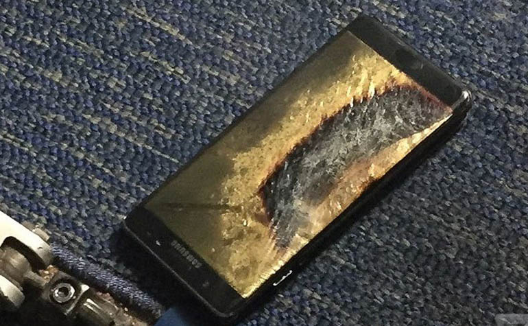 Samsung Galaxy Note 7 продолжают гореть